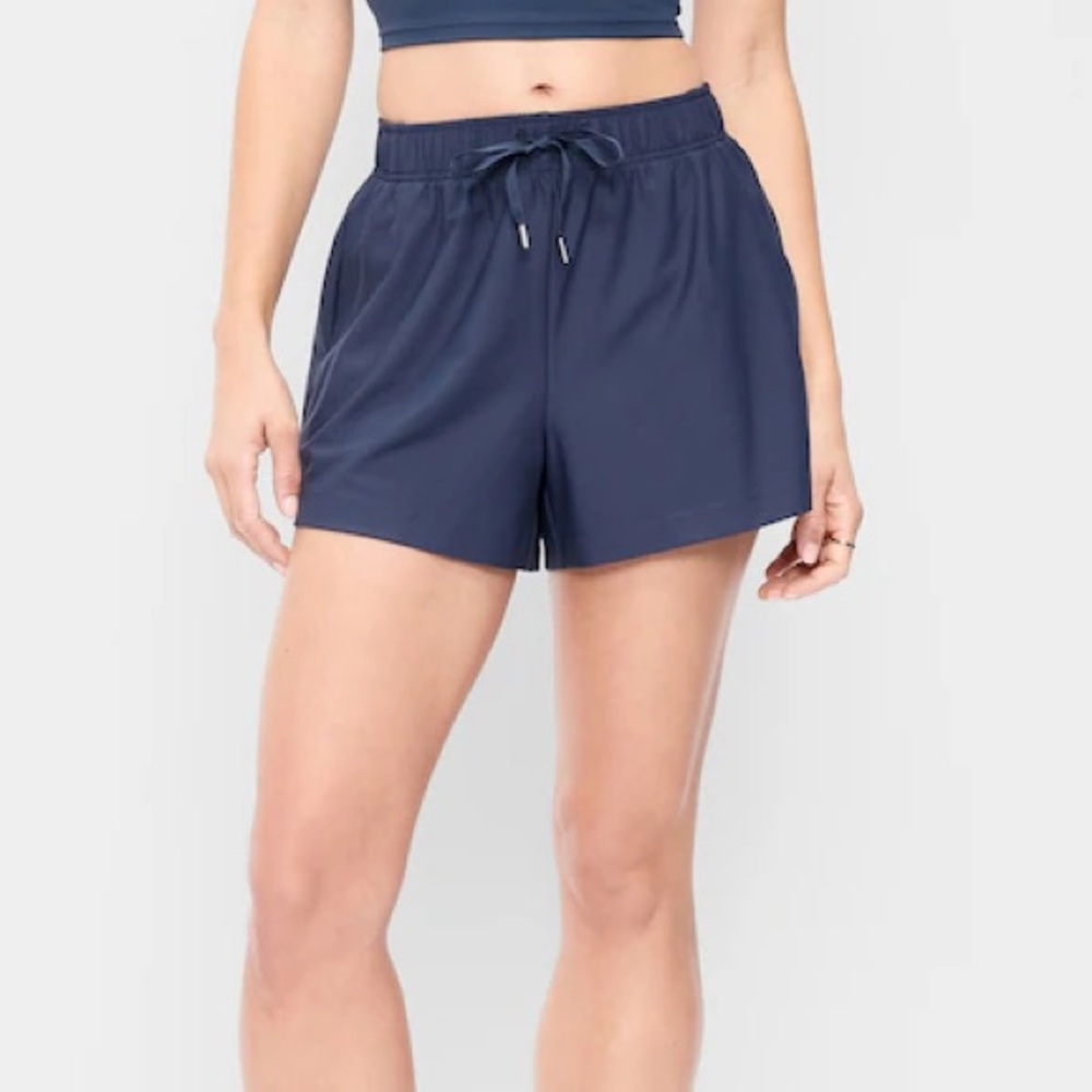 Old Navy High-Waisted PowerSoft Dolphin-Hem Running Shorts | Teal | Size M | NWT